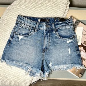 Distressed Light Wash Shorts